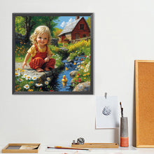 Load image into Gallery viewer, Diamond Painting - Full Round - Cute Little Girl (40*40CM)