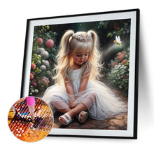 Load image into Gallery viewer, Diamond Painting - Full Round - Cute Little Girl (40*40CM)
