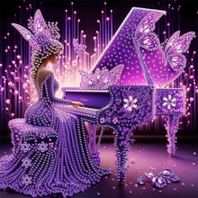 Load image into Gallery viewer, Diamond Painting - Partial Special Shaped - Elegant Hat Lady (30*30CM)