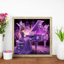 Load image into Gallery viewer, Diamond Painting - Partial Special Shaped - Elegant Hat Lady (30*30CM)