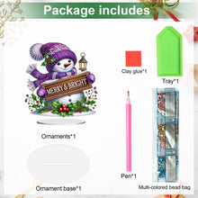 Load image into Gallery viewer, 2D Flat Christmas Snowman Table Top Diamond Painting Ornament Kits Home Decor