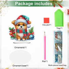 Load image into Gallery viewer, 2D Flat Christmas Dog Table Top Diamond Painting Ornament Kits Home Decor