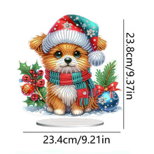 Load image into Gallery viewer, 2D Flat Christmas Dog Table Top Diamond Painting Ornament Kits Home Decor