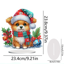 Load image into Gallery viewer, 2D Flat Christmas Dog Table Top Diamond Painting Ornament Kits Home Decor