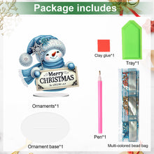 Load image into Gallery viewer, 2D Flat Christmas Snowman Table Top Diamond Painting Ornament Kits Home Decor