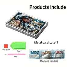 Load image into Gallery viewer, Diamond Art Coin Purse Beauty & Wolf ID Card Holder Case for Art Crafts