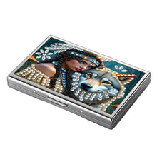 Load image into Gallery viewer, Diamond Art Coin Purse Beauty & Wolf ID Card Holder Case for Art Crafts
