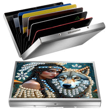 Load image into Gallery viewer, Diamond Art Coin Purse Beauty & Wolf ID Card Holder Case for Art Crafts