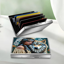 Load image into Gallery viewer, Diamond Art Coin Purse Beauty & Wolf ID Card Holder Case for Art Crafts