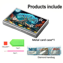 Load image into Gallery viewer, Diamond Art Stainless Steel Coin Purse Tree ID Card Holder Case for Art Crafts
