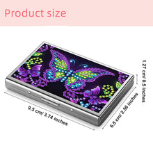 Load image into Gallery viewer, Diamond Art Stainless Steel Coin Purse Butterfly ID Card Holder Case for Adults