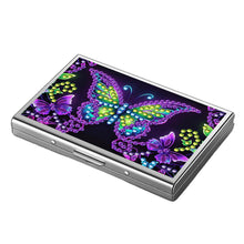 Load image into Gallery viewer, Diamond Art Stainless Steel Coin Purse Butterfly ID Card Holder Case for Adults