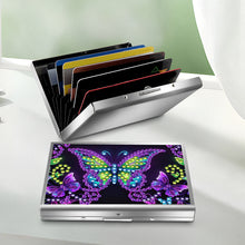 Load image into Gallery viewer, Diamond Art Stainless Steel Coin Purse Butterfly ID Card Holder Case for Adults