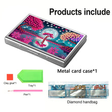Load image into Gallery viewer, Diamond Art Stainless Steel Coin Purse Tree ID Card Holder Case for Art Crafts
