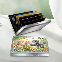 Load image into Gallery viewer, Diamond Art Stainless Steel Coin Purse Cat ID Card Holder Case for Art Crafts