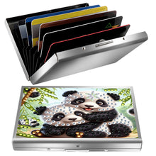 Load image into Gallery viewer, Diamond Art Stainless Steel Coin Purse Panda ID Card Holder Case for Art Crafts