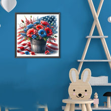 Load image into Gallery viewer, Diamond Painting - Full Round - Independence Day Flower Pot Bouquet (30*30CM)