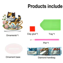 Load image into Gallery viewer, 2D Flat Print Teacup Cat DIY Diamond Painting Desktop Decorations Desktop Decor