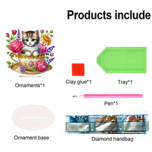 Load image into Gallery viewer, 2D Flat Print Teacup Cat DIY Diamond Painting Desktop Decorations Desktop Decor