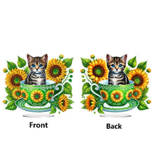 Load image into Gallery viewer, 2D Flat Print Teacup Cat DIY Diamond Painting Desktop Decorations Desktop Decor