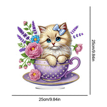 Load image into Gallery viewer, 2D Flat Print Teacup Cat DIY Diamond Painting Desktop Decorations Desktop Decor