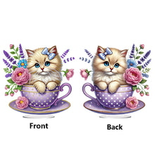 Load image into Gallery viewer, 2D Flat Print Teacup Cat DIY Diamond Painting Desktop Decorations Desktop Decor