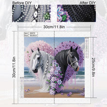 Load image into Gallery viewer, Diamond Painting - Partial Special Shaped - Horse (30*30CM)