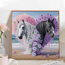 Load image into Gallery viewer, Diamond Painting - Partial Special Shaped - Horse (30*30CM)