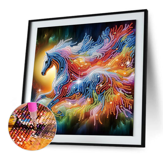 Diamond Painting - Partial Special Shaped - Horse (30*30CM)