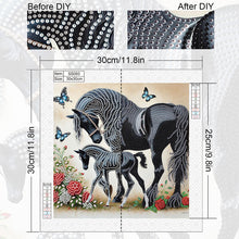 Load image into Gallery viewer, Diamond Painting - Partial Special Shaped - Horse (30*30CM)