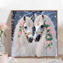 Load image into Gallery viewer, Diamond Painting - Partial Special Shaped - Horse (30*30CM)