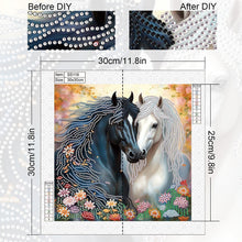 Load image into Gallery viewer, Diamond Painting - Partial Special Shaped - Horse (30*30CM)