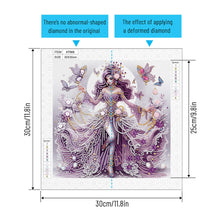 Load image into Gallery viewer, Diamond Painting - Partial Special Shaped - Elegant Girl With Beautiful Skirt (30*30CM)