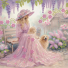 Load image into Gallery viewer, Diamond Painting - Partial Special Shaped - Elegant Girl With Beautiful Skirt (30*30CM)