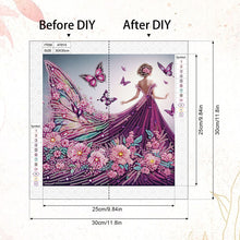 Load image into Gallery viewer, Diamond Painting - Partial Special Shaped - Elegant Girl With Beautiful Skirt (30*30CM)