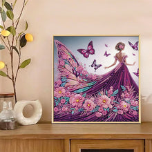 Load image into Gallery viewer, Diamond Painting - Partial Special Shaped - Elegant Girl With Beautiful Skirt (30*30CM)