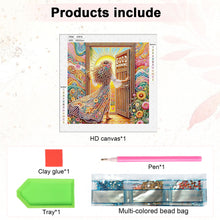 Load image into Gallery viewer, Diamond Painting - Partial Special Shaped - Elegant Girl With Beautiful Skirt (30*30CM)