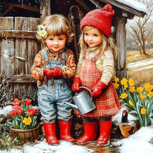 Load image into Gallery viewer, Diamond Painting - Full Round - Cute Child (40*40CM)