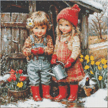 Load image into Gallery viewer, Diamond Painting - Full Round - Cute Child (40*40CM)