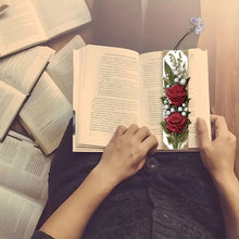 Load image into Gallery viewer, 3Pcs Red Roses DIY Diamond Painting Bookmark with Pendant for Reading Enthusiast