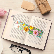 Load image into Gallery viewer, 3Pcs Flowers DIY Diamond Painting Bookmark with Pendant for Reading Enthusiasts