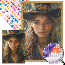 Load image into Gallery viewer, AB Diamond Painting - Full Round - Vintage Girl (40*60CM)