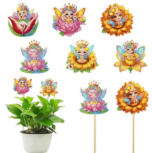Load image into Gallery viewer, 6Pcs DIY Stakes Diamond Painting Kits Diamond Art Kits for Adults (Flower Girl)