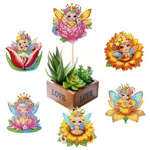 Load image into Gallery viewer, 6Pcs DIY Stakes Diamond Painting Kits Diamond Art Kits for Adults (Flower Girl)