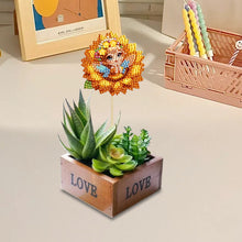 Load image into Gallery viewer, 6Pcs DIY Stakes Diamond Painting Kits Diamond Art Kits for Adults (Flower Girl)