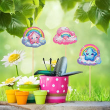 Load image into Gallery viewer, 6Pcs DIY Stakes Diamond Painting Kits Diamond Art Kits for Adults(Rainbow Cloud)