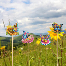 Load image into Gallery viewer, 6Pcs DIY Stakes Diamond Painting Kits Diamond Art Kits (Butterfly Flower)
