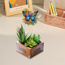 Load image into Gallery viewer, 6Pcs DIY Stakes Diamond Painting Kits Diamond Art Kits (Butterfly Flower)