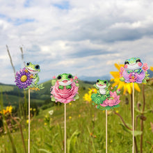 Load image into Gallery viewer, 6Pcs DIY Stakes Diamond Painting Kits Diamond Art Kits for Beginners (Frog)