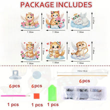 Load image into Gallery viewer, 6Pcs DIY Stakes Diamond Painting Kits Diamond Art Kits for Beginners (Cloud Cat)